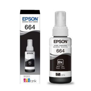 Refil de Tinta Epson Ecotank T664 Preto Impressora L565 L455 L395 70ml